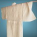 KIMONO D'ÉTÉ VINTAGE EN LIN ÉCRU  007-53 (M)